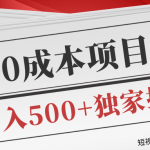 短视频变现套路剖析，抖音0成本赚钱项目玩法，日入500+独家揭秘（共2节视频）