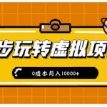 新手小白只需5步，即可玩转虚拟项目，0成本月入10000+【视频课程】