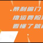 暴利偏门撸运费险项目，操作简单，看懂了就可以操作