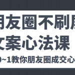 朋友圈不刷屏文案心法课 人人都要懂的商业逻辑 从0~1教你朋友圈成交心法