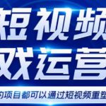 短视频游戏赚钱特训营，0门槛小白也可以操作，日入1000+