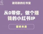 谢无敌·小红书运营大宝典，从0带你做个赚钱的小红书IP