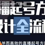 2023正价控流起号课，直播起号方案设计全流程，简单而高效的直播起号方案