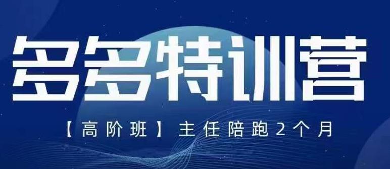 纪主任·5月最新多多特训营高阶班玩法落地实操多多全掌握