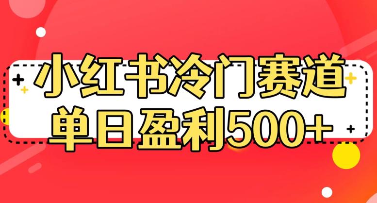 小红书冷门赛道单日盈利500+【揭秘】