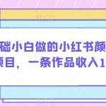 适合0基础小白做的小红书颜值打分小众项目，一条作品收入1000＋【揭秘】