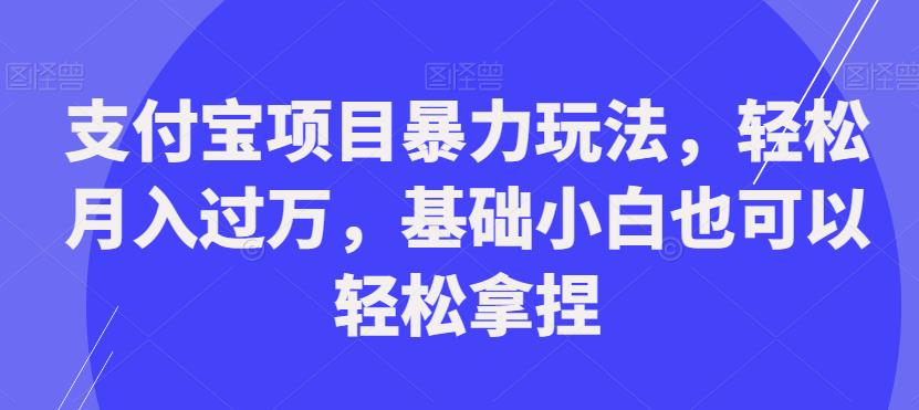 支付宝项目暴力玩法轻松月入过万基础小白也可以轻松拿捏【揭秘】