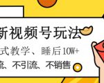 最新视频号玩法，不销售、不引流、不推广，躺着月入1W+，保姆式教学，小白轻松上手【揭秘】