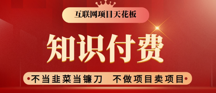 2024互联网项目天花板新手小白也可以通过知识付费月入10W实现财富自由【揭秘】