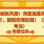 抖音AI壁纸新风潮！海量流量助力，轻松月入2万，掀起变现狂潮【揭秘】