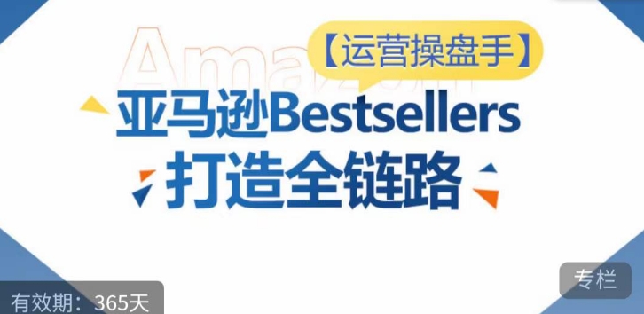 运营操盘手！亚马逊Bestsellers打造全链路，选品、Listing、广告投放全链路进阶优化（亚马逊运营指南视频合集）-拾希学社