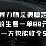 不是很暴力确是很稳定的项目只做富人的生意一单99元到199元【揭秘】