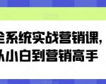 全系统实战营销课，从小白到营销高手