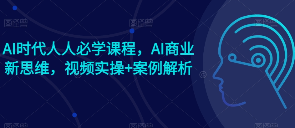 AI时代人人必学课程，AI商业新思维，视频实操+案例解析【赠AI商业爆款案例】（什么叫ai时代）-拾希学社