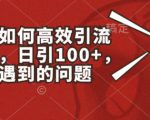 小红书如何高效引流创业粉，日引100+，解决你遇到的问题【揭秘】