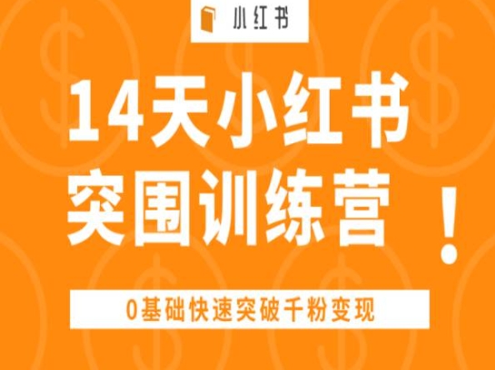 14天小红书突围训练营 ，0基础快速突破千粉变现（小红书涨粉丝技巧）-拾希学社