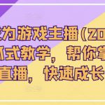 从0-1成为游戏主播(2024版)0基础傻瓜式教学，帮你掌握游戏直播，快速成长