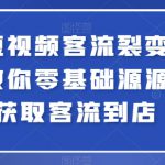 实体短视频客流裂变特训营，教你零基础源源不断获取客流到店