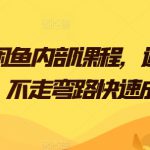 2024闲鱼内部课程，避雷指南，不走弯路快速成长