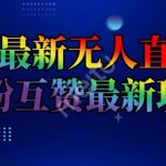 抖音最新无人直播间互粉互赞新玩法，一天收益2k+【揭秘】