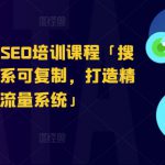 搜索引擎排名SEO培训课程「搜索引擎推广全系可复制，打造精准被动流量系统」