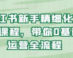 小红书新手精细化运营课程，带你0基础运营全流程