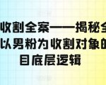 男粉收割全案——揭秘全网所有以男粉为收割对象的项目底层逻辑