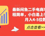 最新闲鱼二手电商项目，流程简单，小白易上手，副业月入4-5位数!