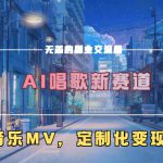 AI唱歌新赛道，玩转音乐mv，定制化变现新玩法