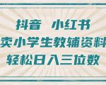 抖音小红书卖小学生教辅资料，操作简单，小白也能轻松上手，一个月利润1W+