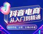 抖音电商从入门到精通，​从账号、流量、人货场、主播、店铺五个方面，全面解析抖音电商核心逻辑