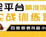 全平台精准流量实战训练营，百度微信抖音小红书SEO引流教程