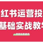 小红书运营投流，小红书广告投放从0到1的实战课，学完即可开始投放