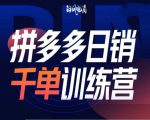 拼多多日销千单训练营第32期，2025开年变化和最新玩法