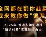 知识付费如何做到月入过W+，2025我来教你做“镰刀”【揭秘】